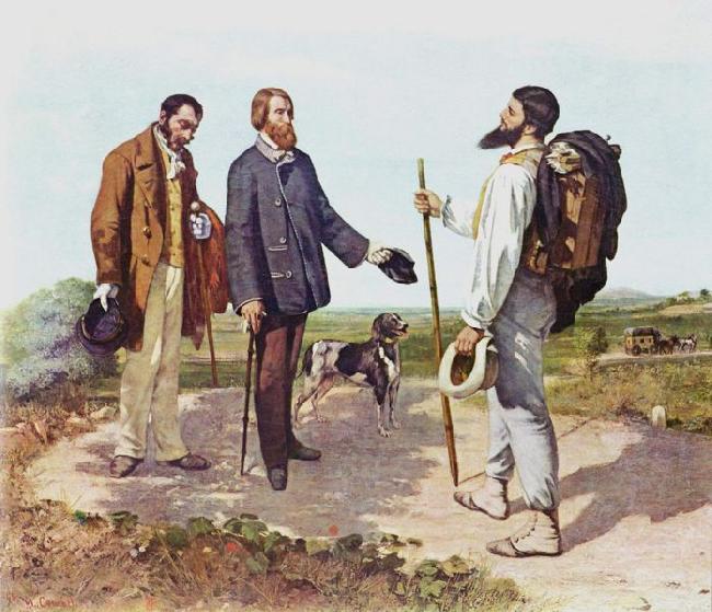 Gustave Courbet Bonjour, Monsieur Courbet France oil painting art